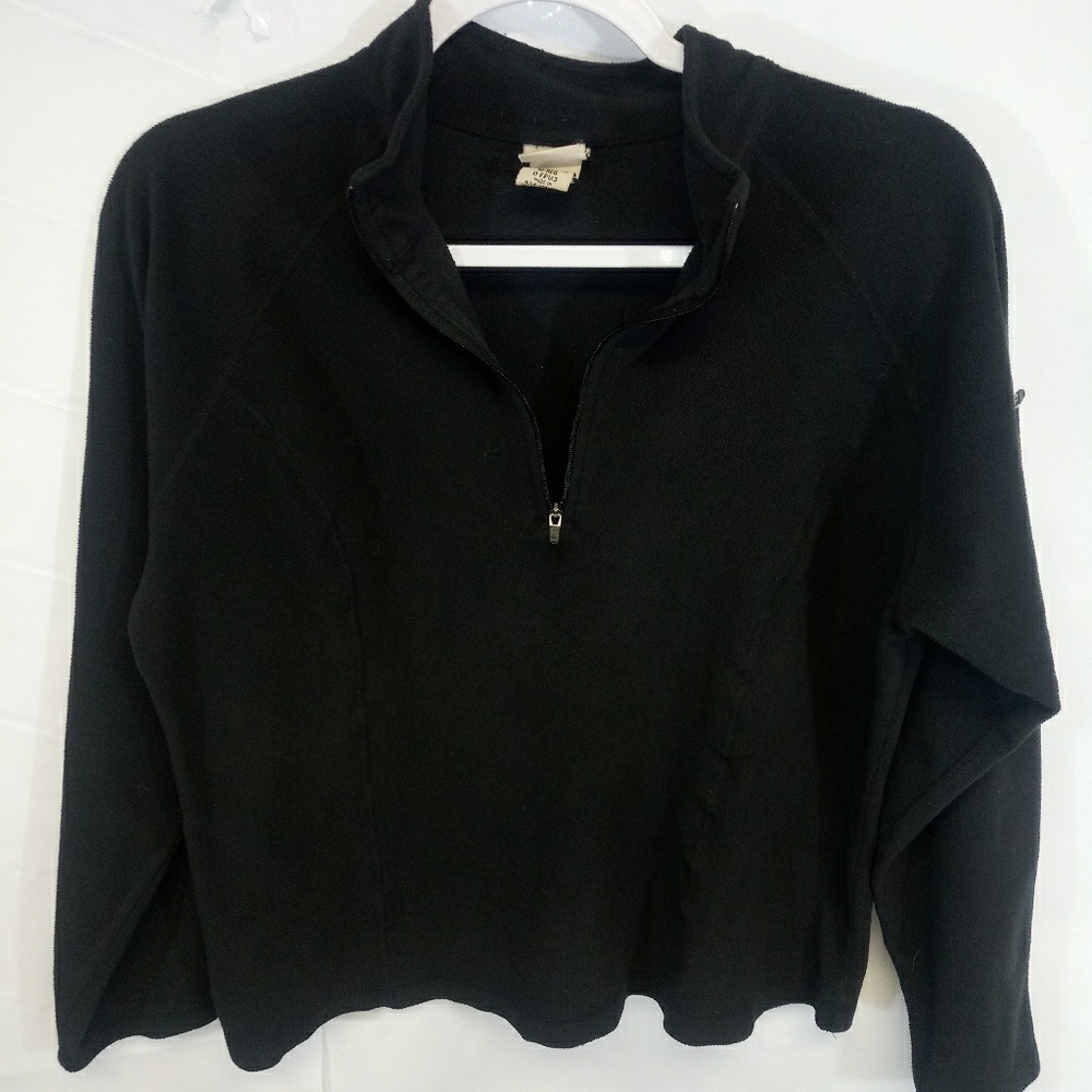 L.L BEAN Black Fleece Pullover